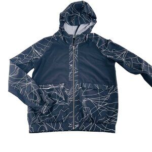 Fabletics Women's Black & White‎ Windbreaker Jacket S Polyester